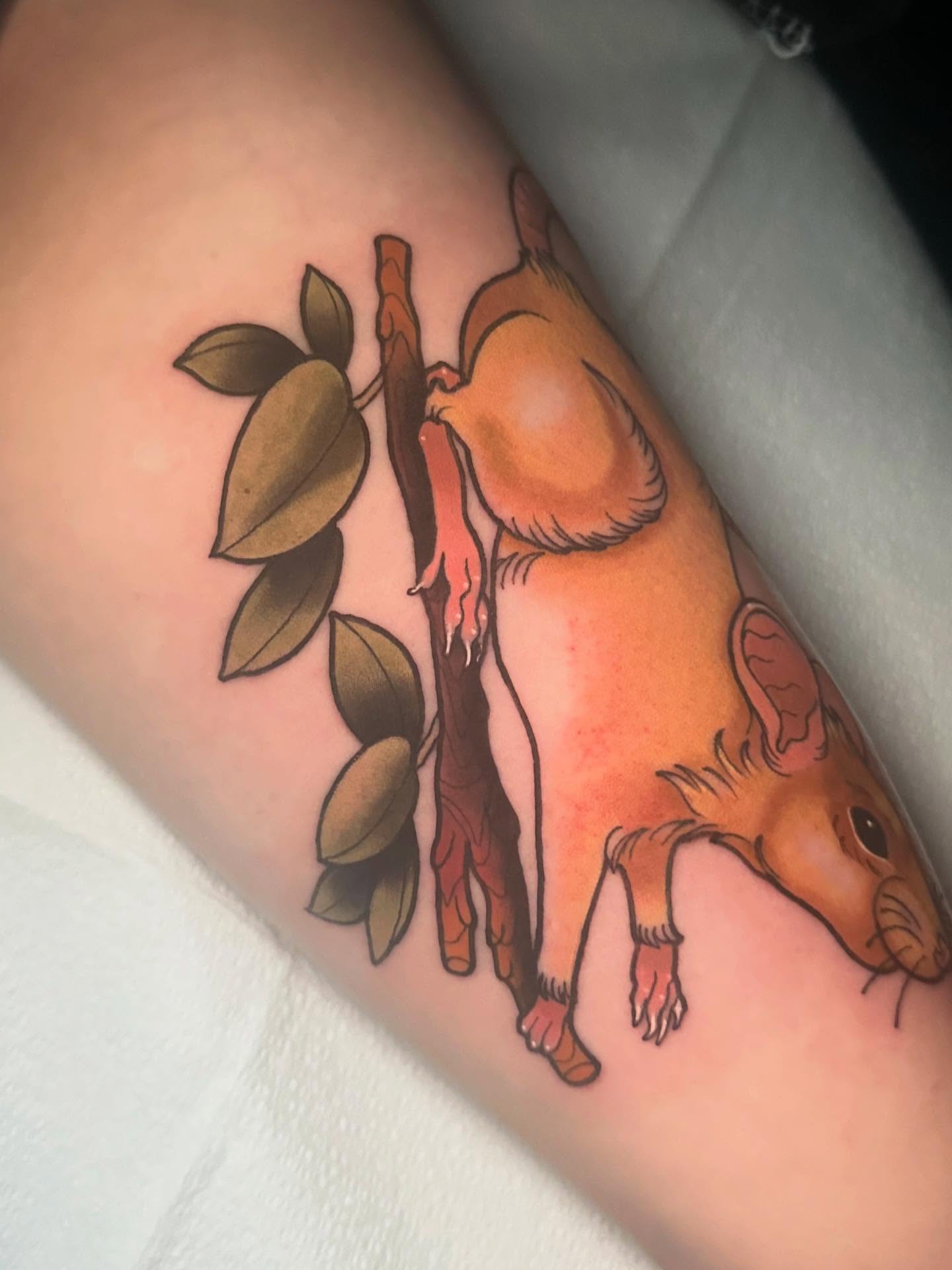 Squirrel realism tattoo on the forearm by Lexi Wilkinson