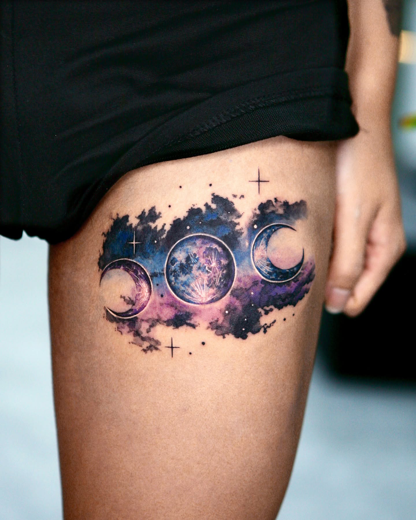 Tattoo by @tattooist_danha โ dotwork, watercolor