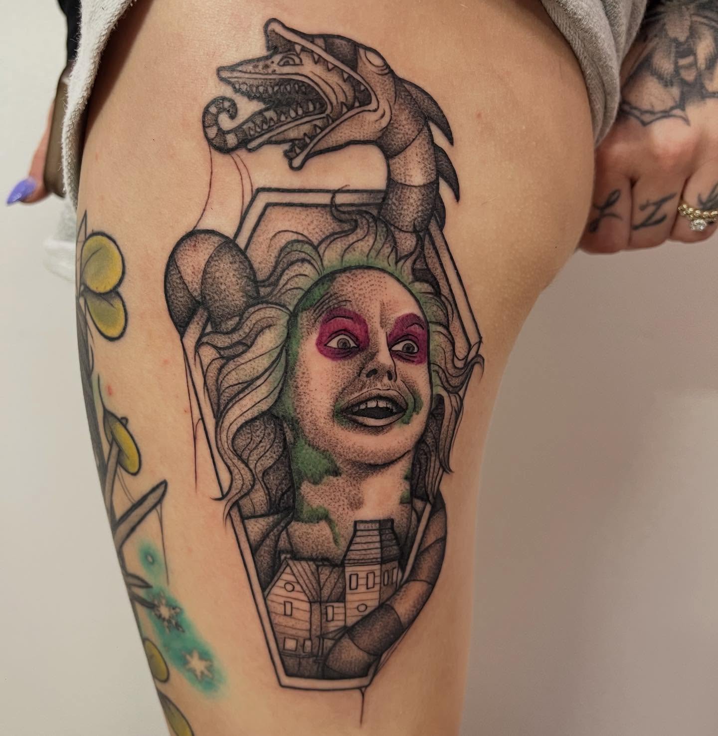Tattoo by @ellmackk — dotwork, realism
