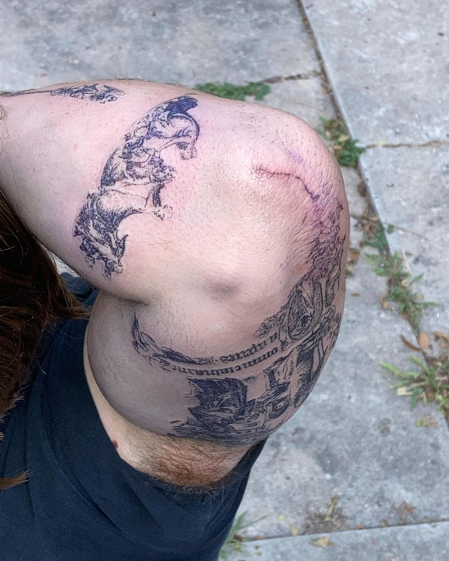 Tattoo by @gregory.bramble โ american_traditional, black_and_grey