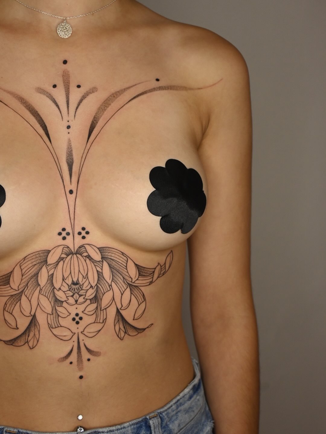 Tattoo by @simbalysm — dotwork, black_and_grey