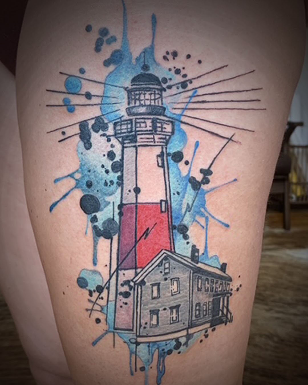Tattoo by @mrcoffeybean — watercolor