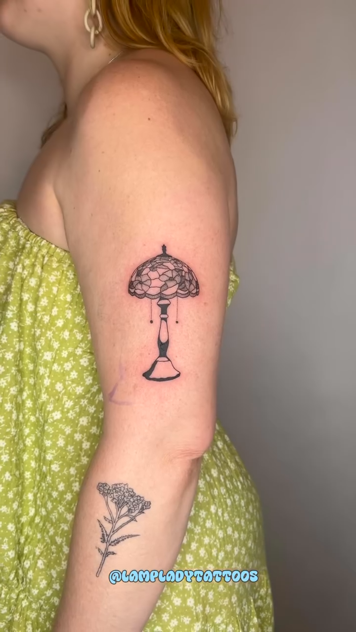 Tattoo by @lampladytattoos — fine_line, black_and_grey