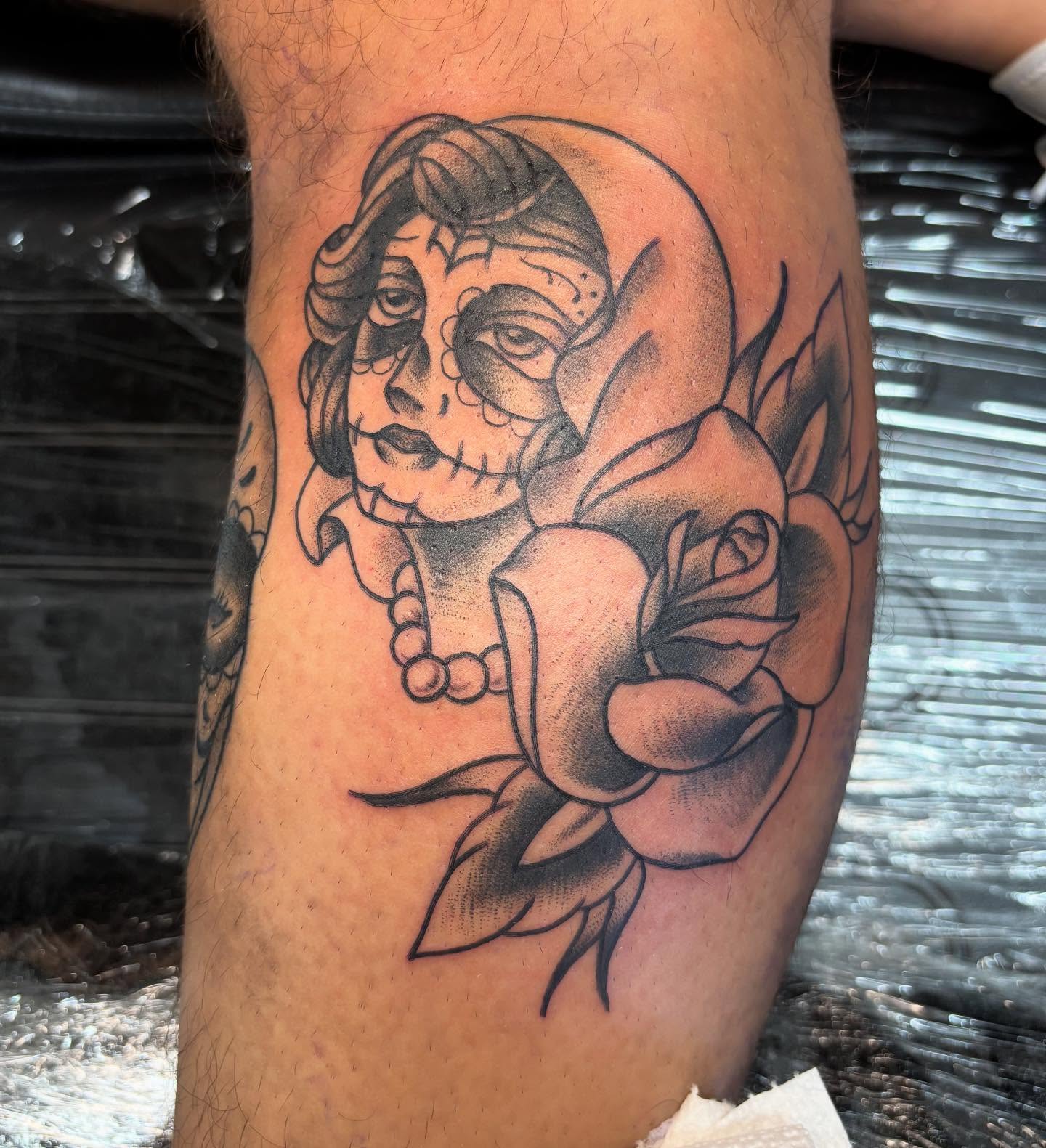 Tattoo by @tattoosbysweetnick — black_and_grey