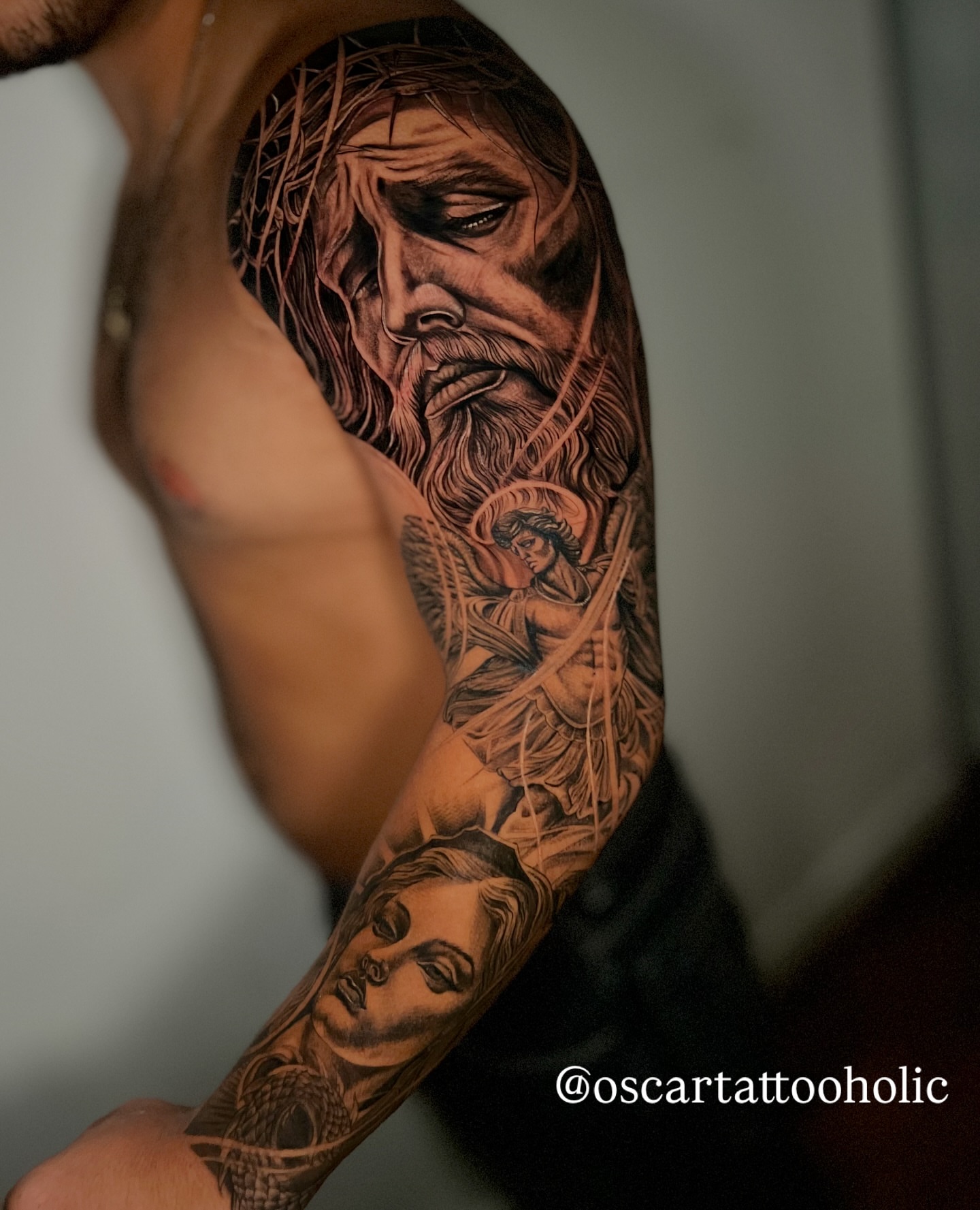 Tattoo by @oscartattooholic — realism, dark_realism