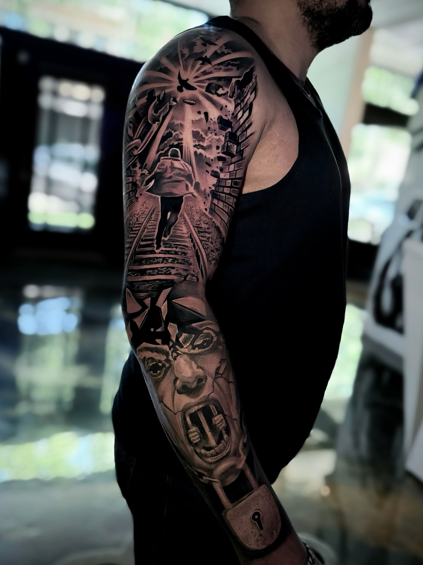 Tattoo by @sue_monsta — dark_realism, geometric