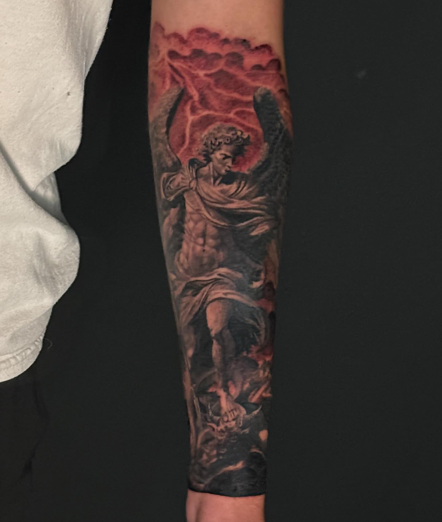 Tattoo by @dragonflytattoostudio — realism, dark_realism