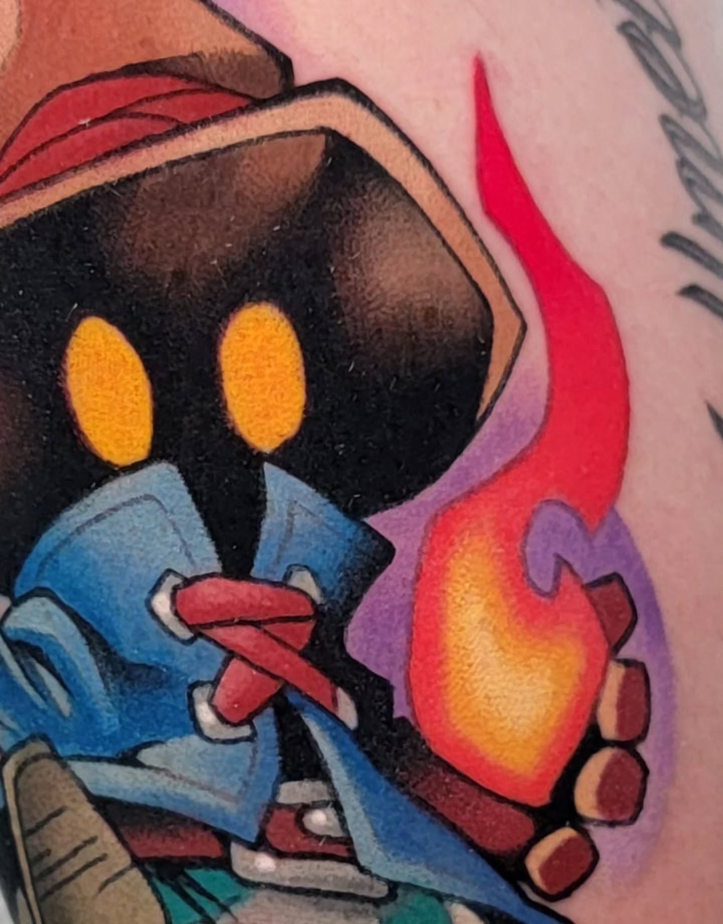 Shadow puppet American traditional tattoo on the forearm by Anime and newschool tattoos in Harker