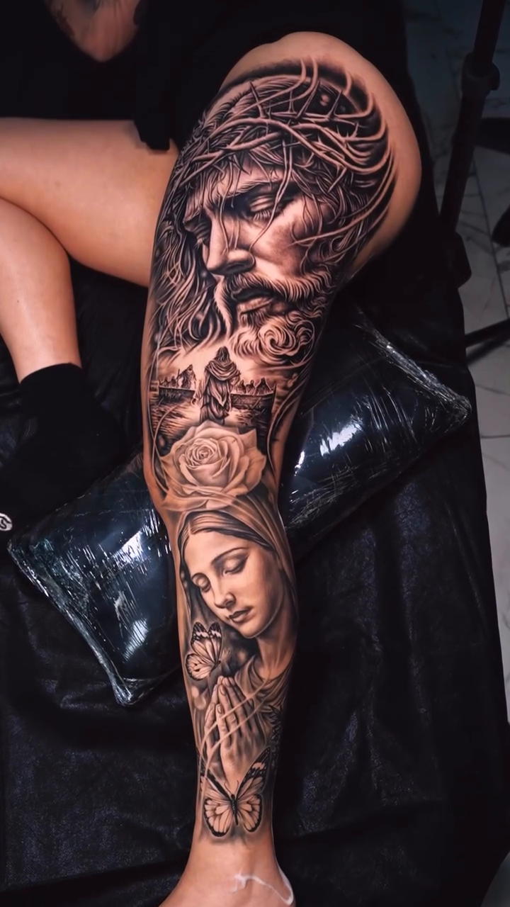 Tattoo by @brayan_ink_tattoo — realism, black_and_grey
