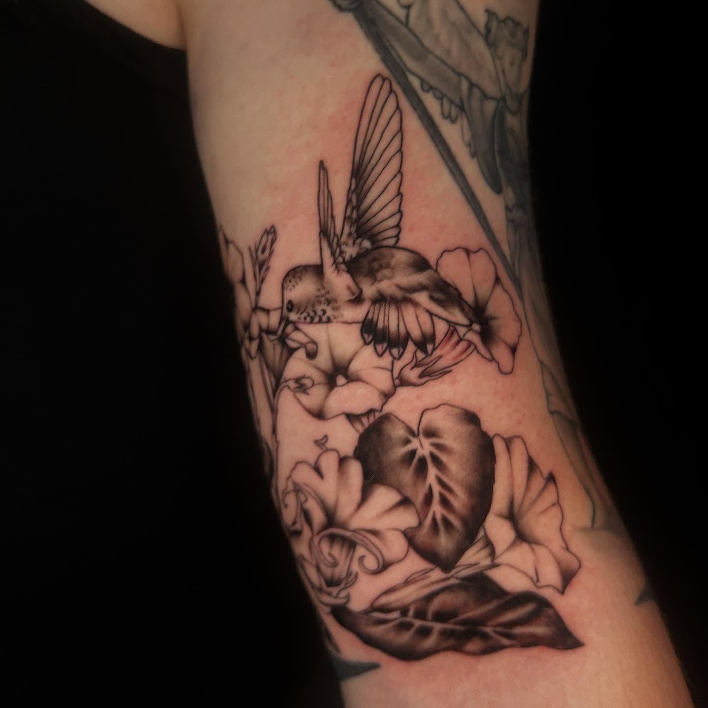 Tattoo by @backhandedculture — black_and_grey