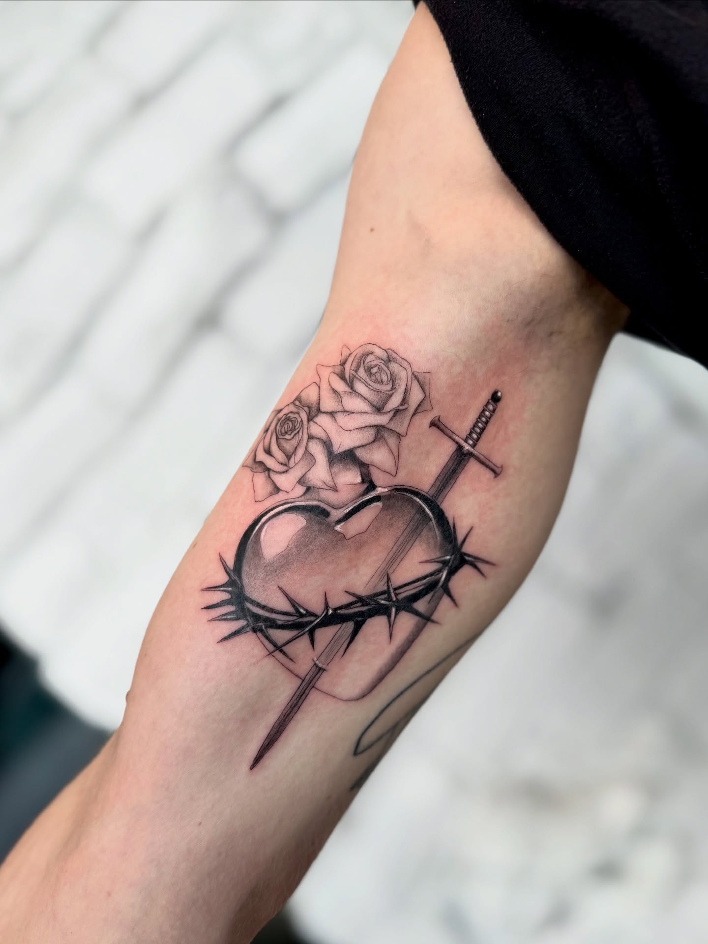 Tattoo by @lilztatz — black_and_grey, realism