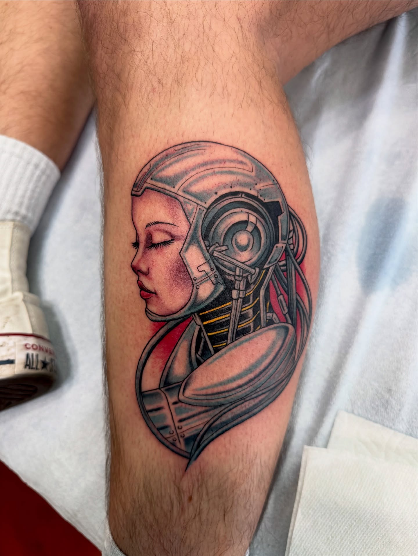 Tattoo by @ernie_portcity — realism, geometric