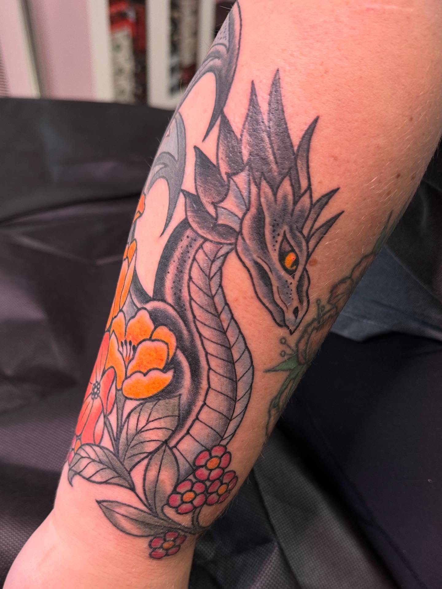 Tattoo by @tannistattoos — american_traditional, black_and_grey