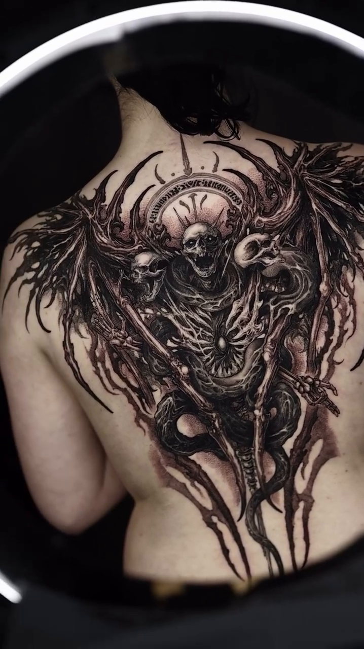 Tattoo by @rokyeom_ β dark_realism, blackwork