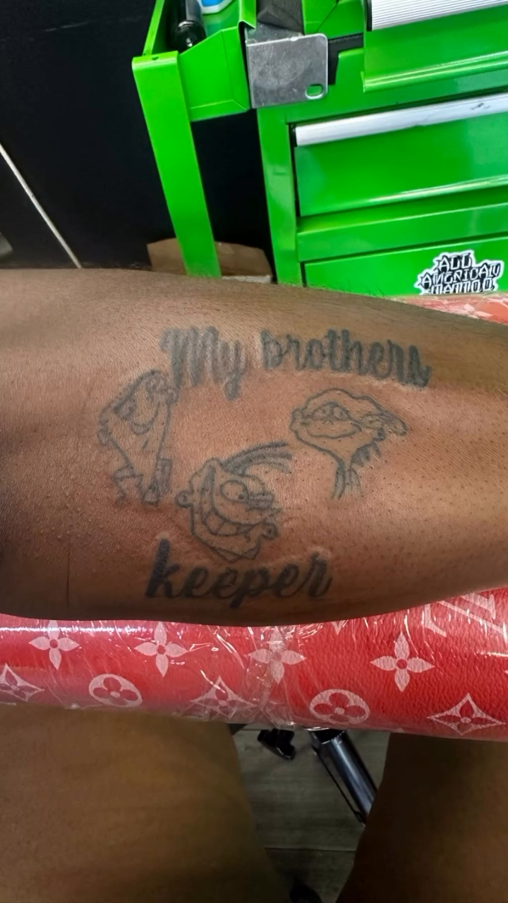 Script text lettering script tattoo by Ms Thick