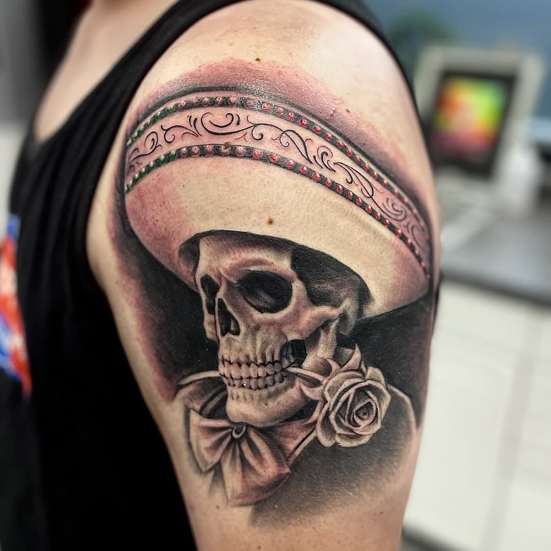 Tattoo by @doeboy818 β realism, black_and_grey