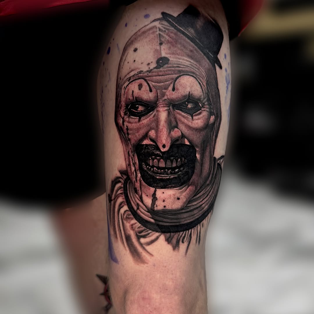 Tattoo by @billybadazz95 — realism, black_and_grey
