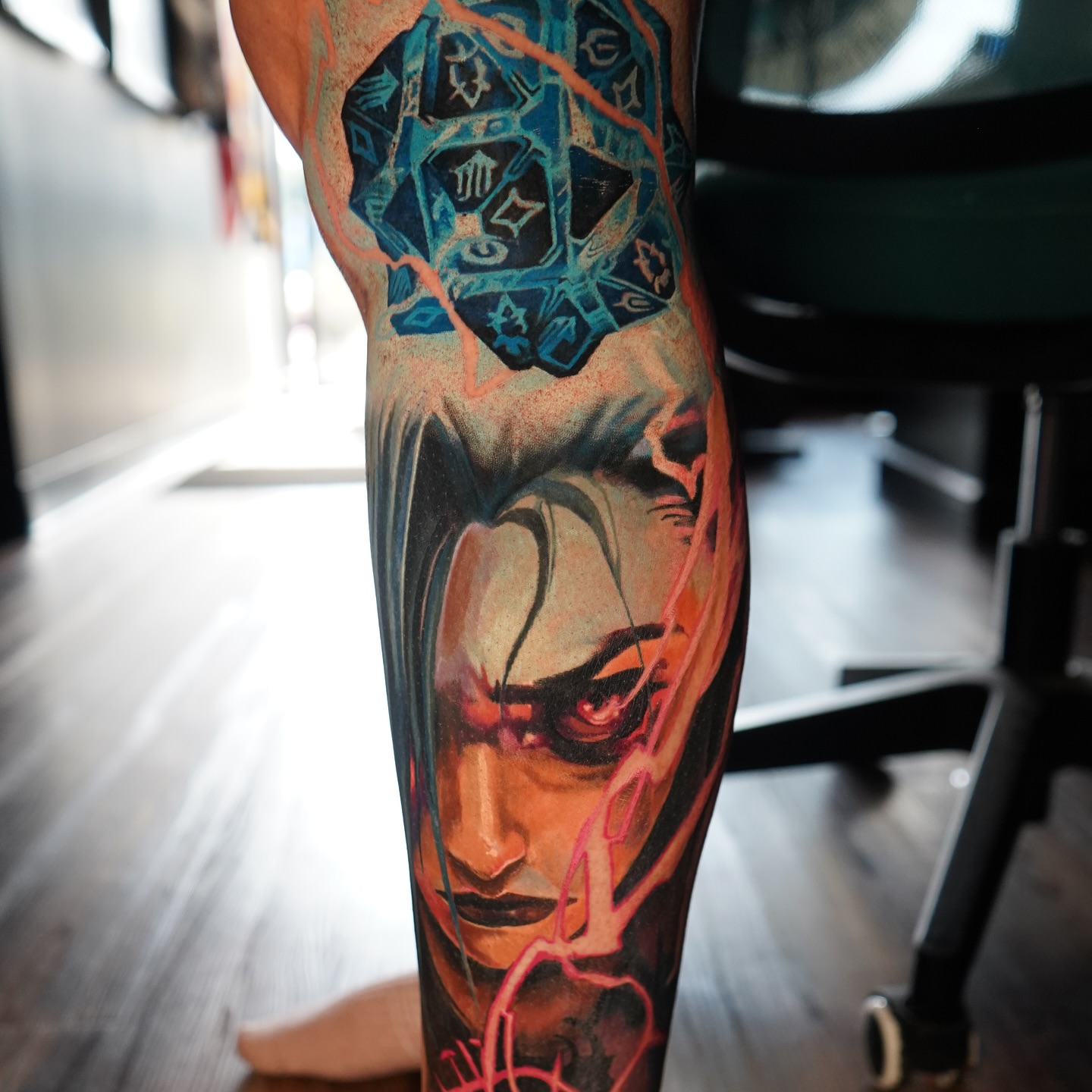 Anime character anime tattoo on the forearm by Darl Gnau