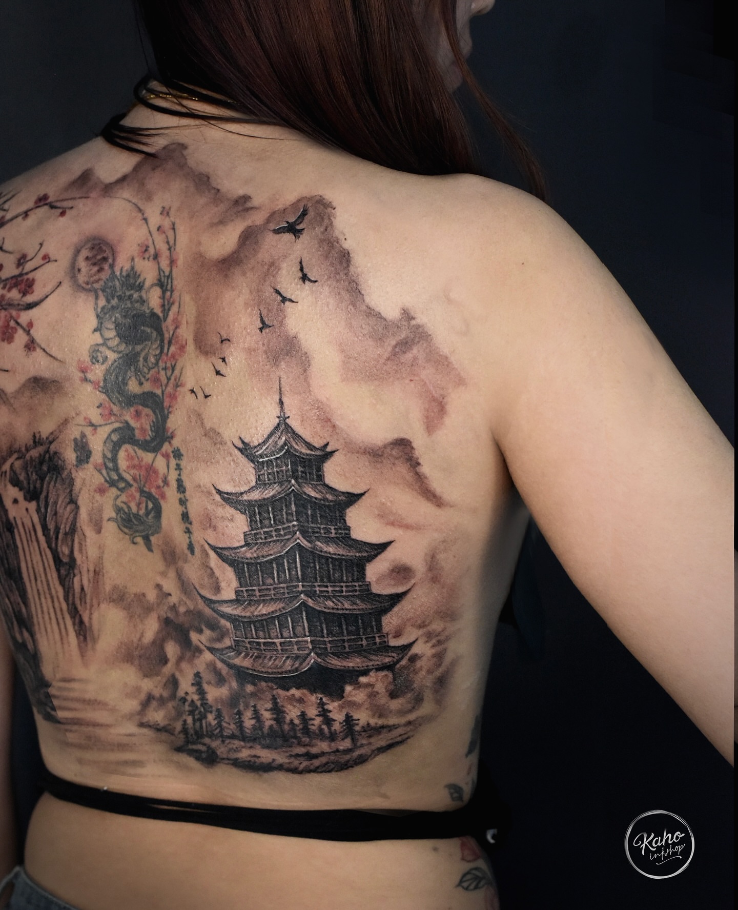 Tattoo by @kahoinkshop — black_and_grey, realism