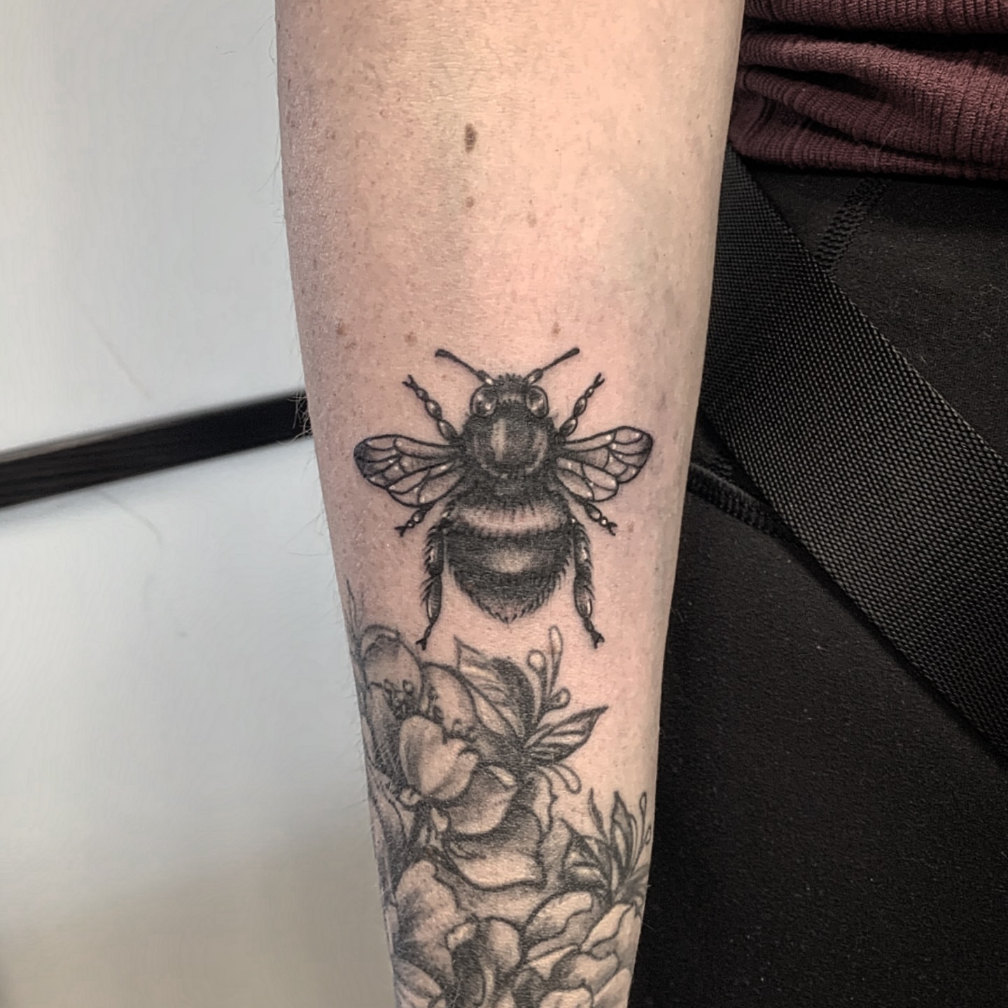 Tattoo by @macplanttattoos — black_and_grey