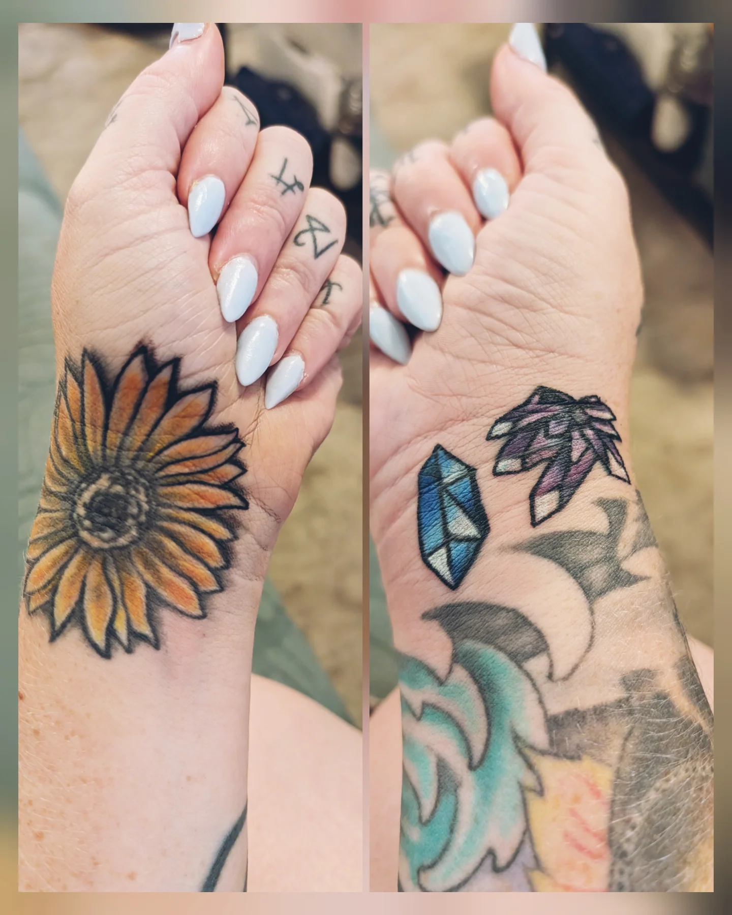 Sunflower American traditional tattoo on the forearm by Chris Hornsby