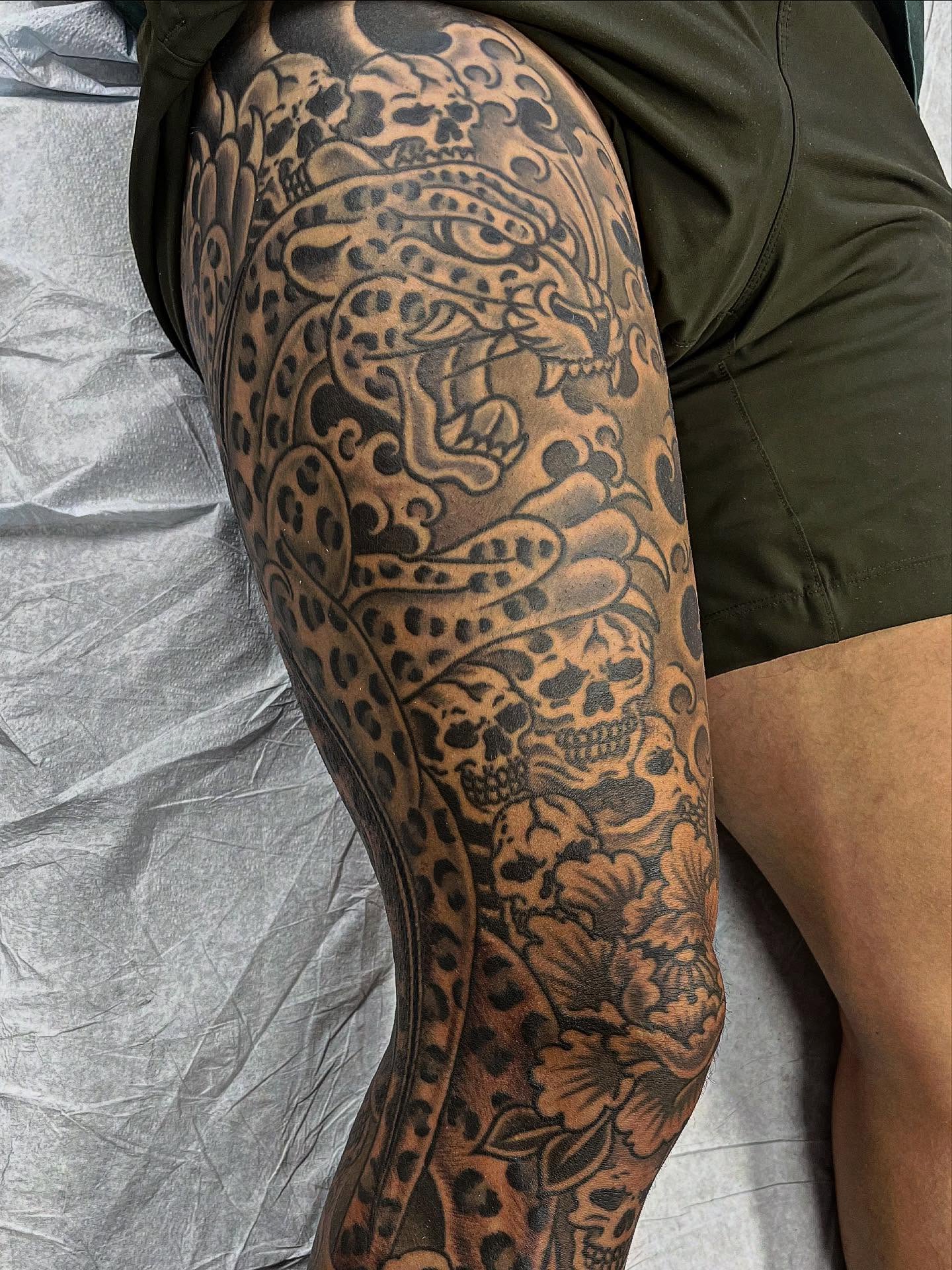 Tattoo by @graham_niles — black_and_grey, dotwork