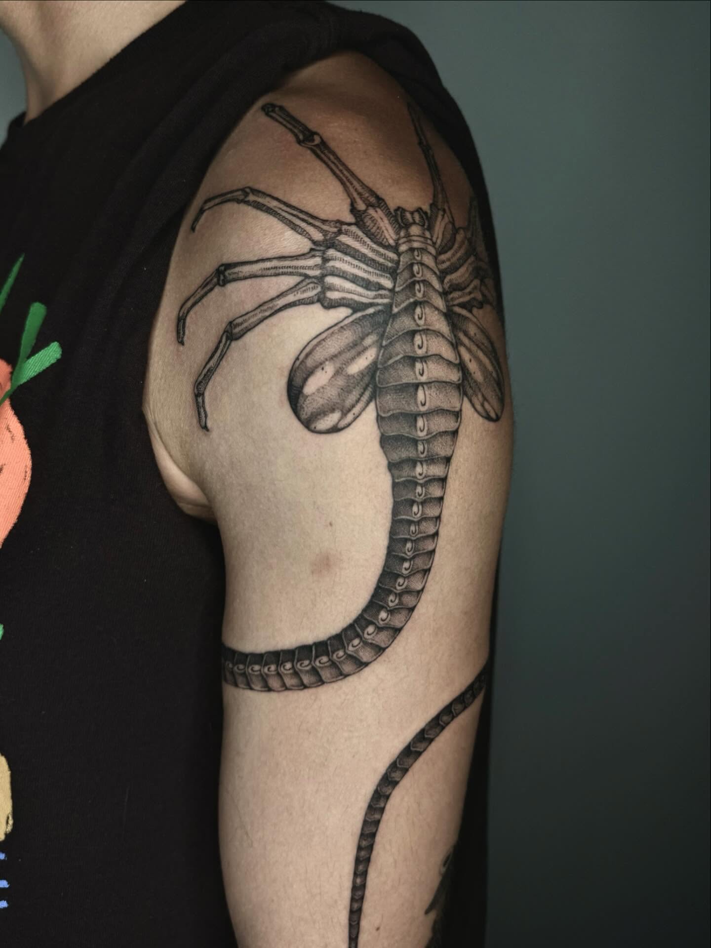 Tattoo by @deadgirlnextdoor — black_and_grey