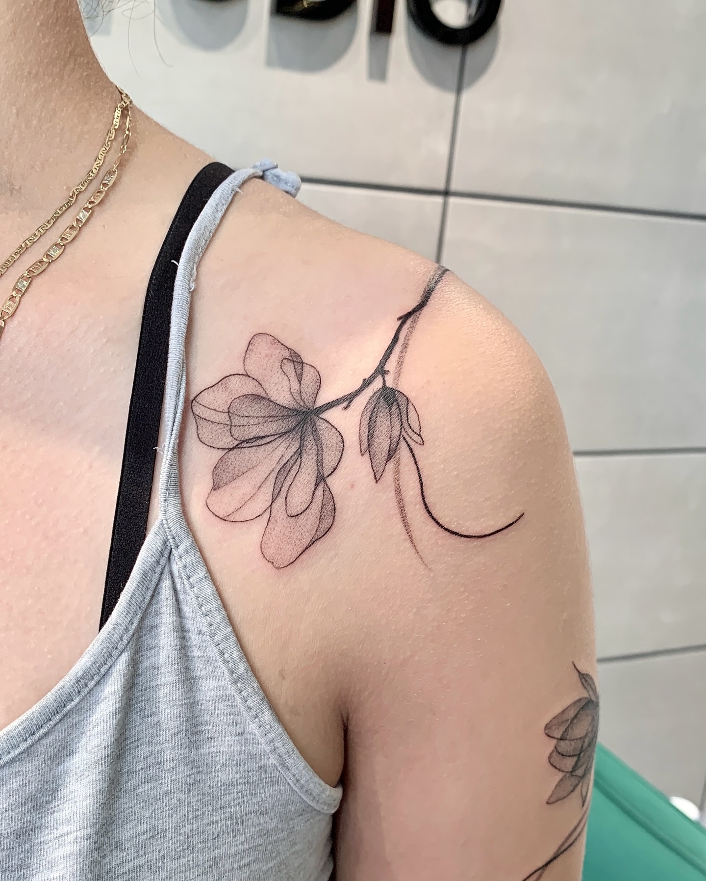 Tattoo by @inkw.han — dotwork