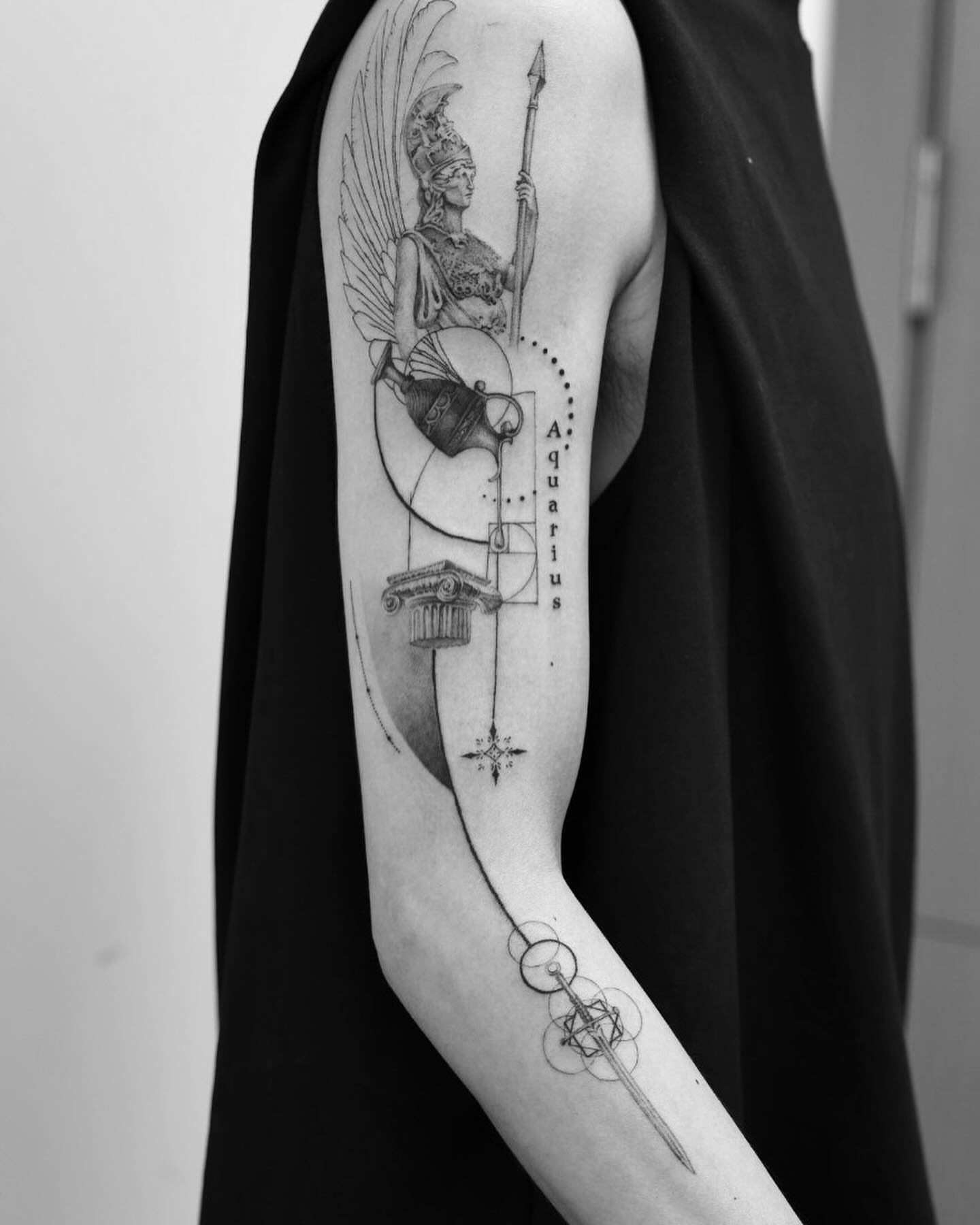 Tattoo by @arthoitam — black_and_grey, geometric