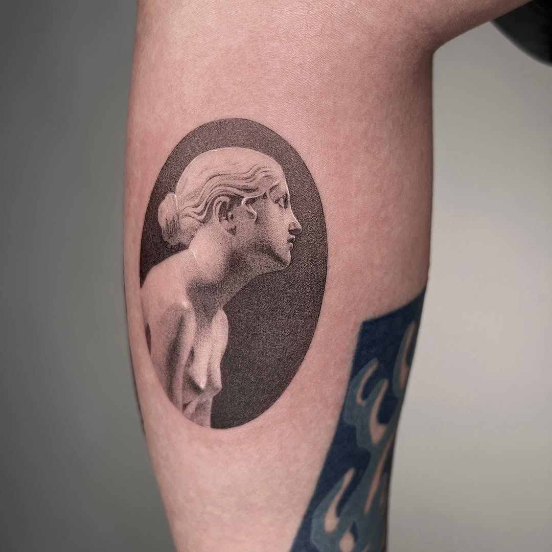 Tattoo by @nuku_tattoo — realism, dotwork