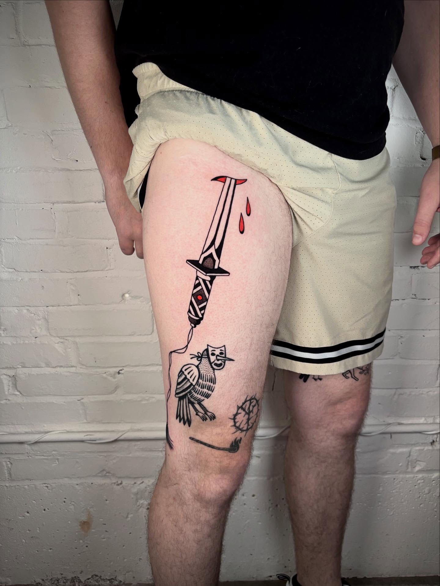 Tattoo by @dougvon_tattoos — black_and_grey