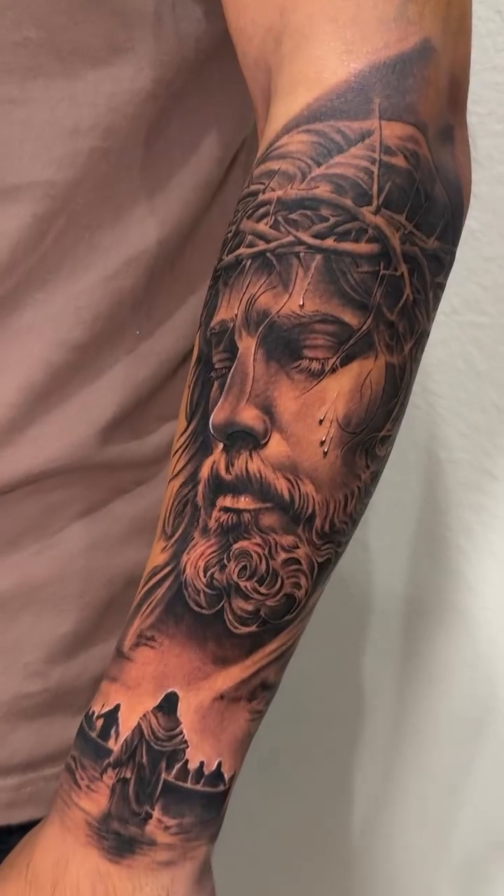 Tattoo by @stainlessneedle — realism, black_and_grey