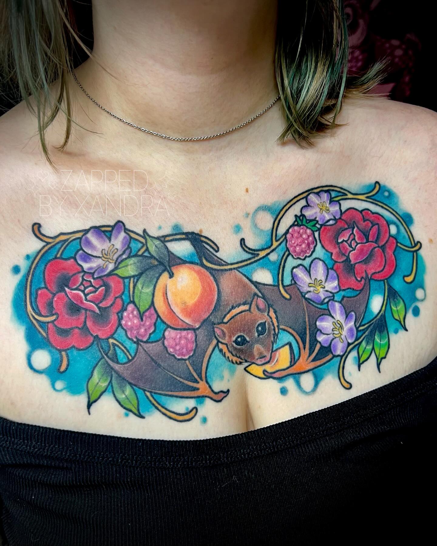 Tattoo by @zappedbyxandra โ new_school, watercolor