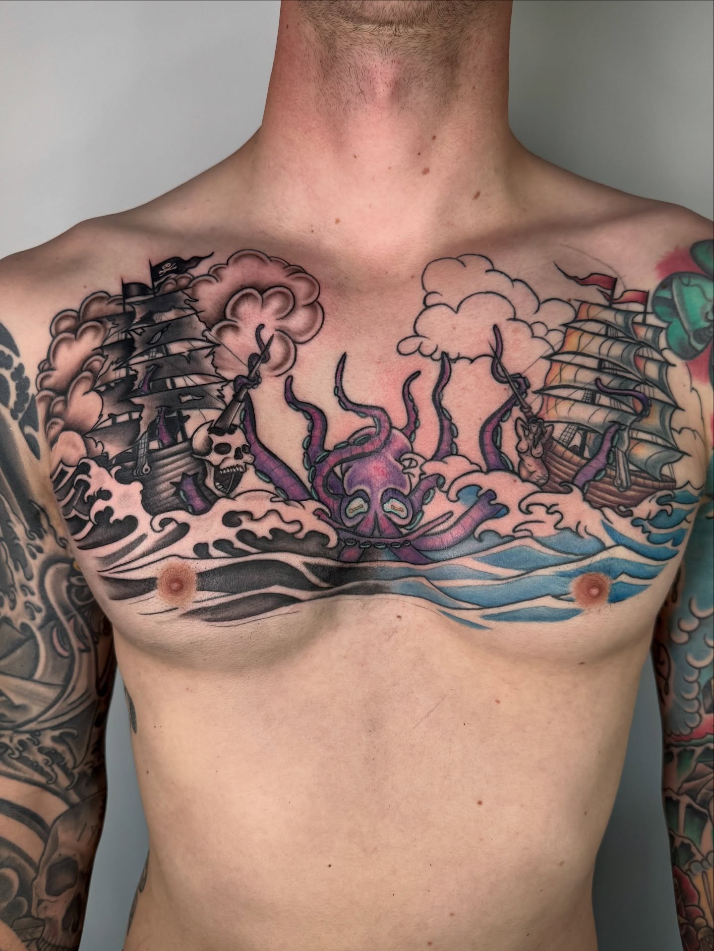 Tattoo by @seanmademeink — american_traditional, dotwork