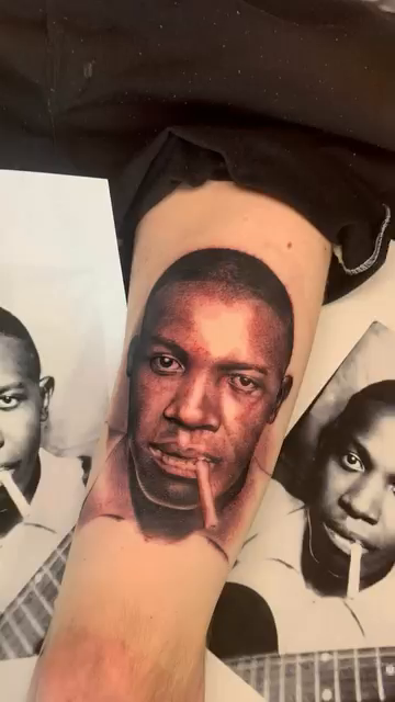 Tattoo by @rorystats — realism, black_and_grey