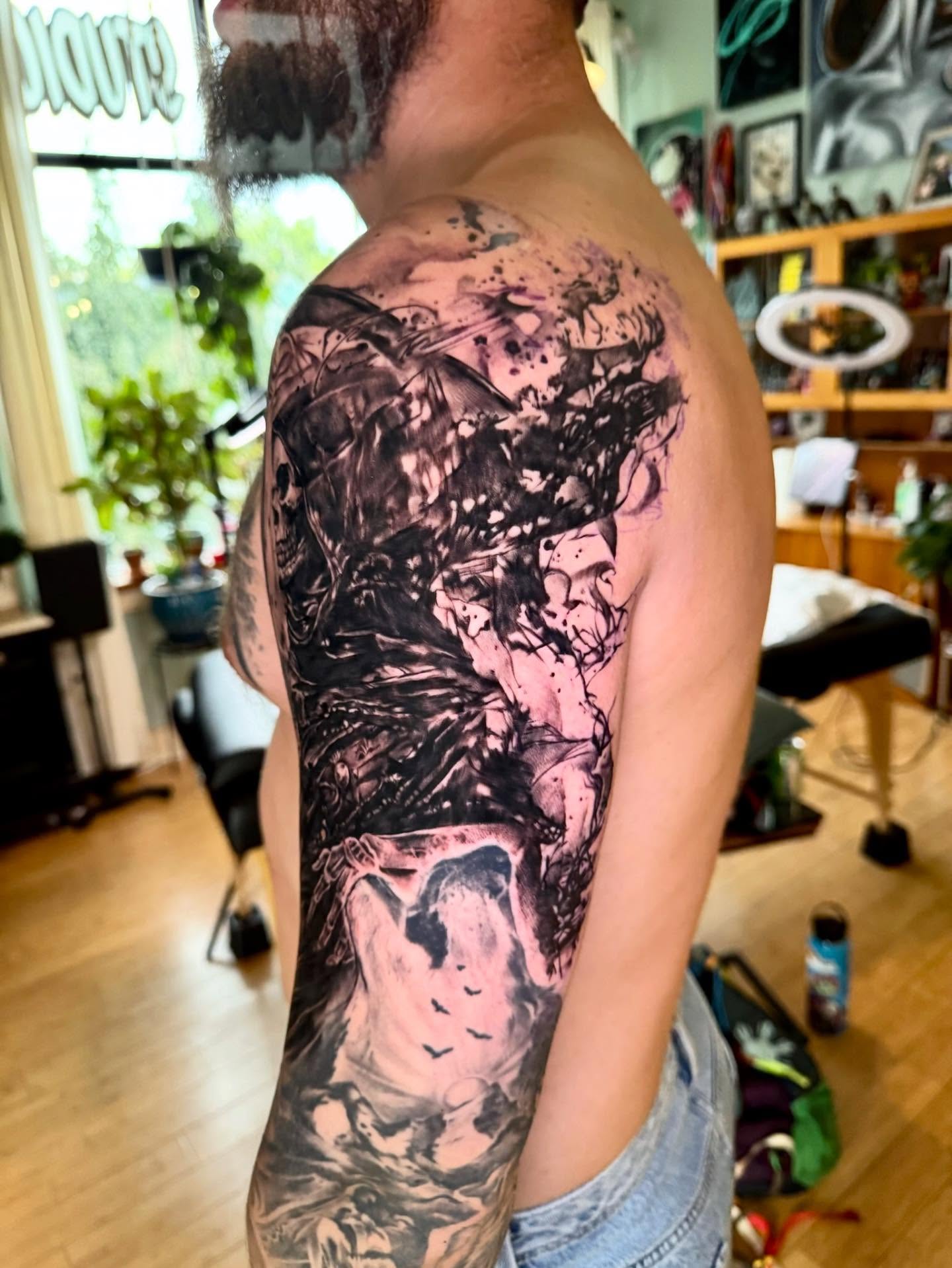 Tattoo by @djauld — black_and_grey, realism