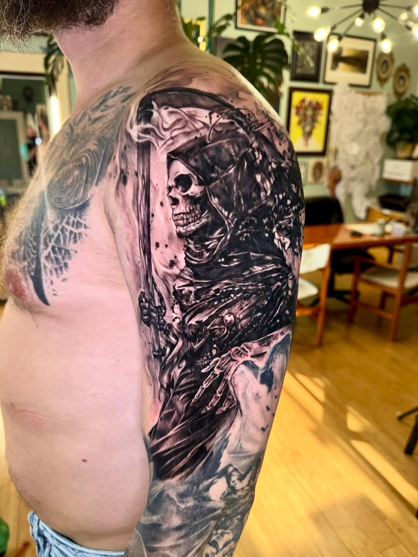 Tattoo by @djauld — black_and_grey, realism