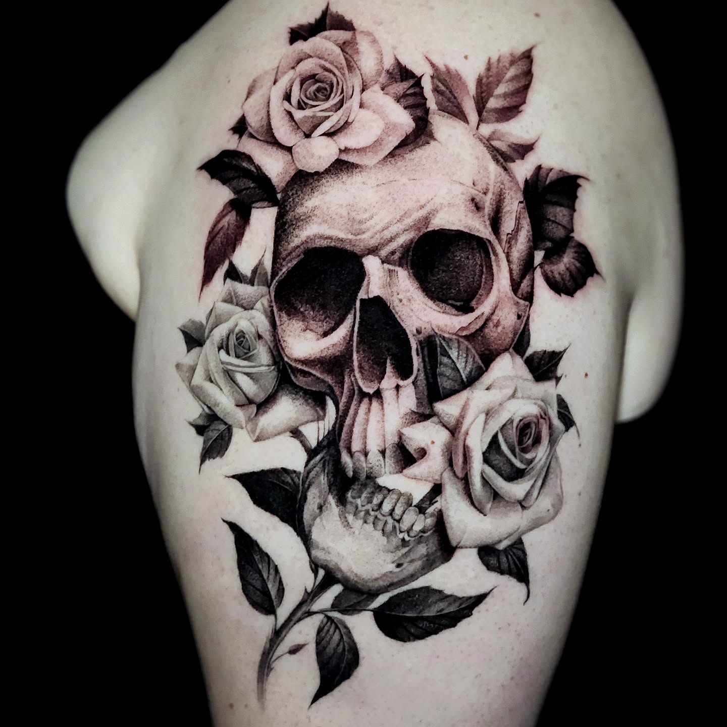 Tattoo by @dat_ngph β realism, black_and_grey