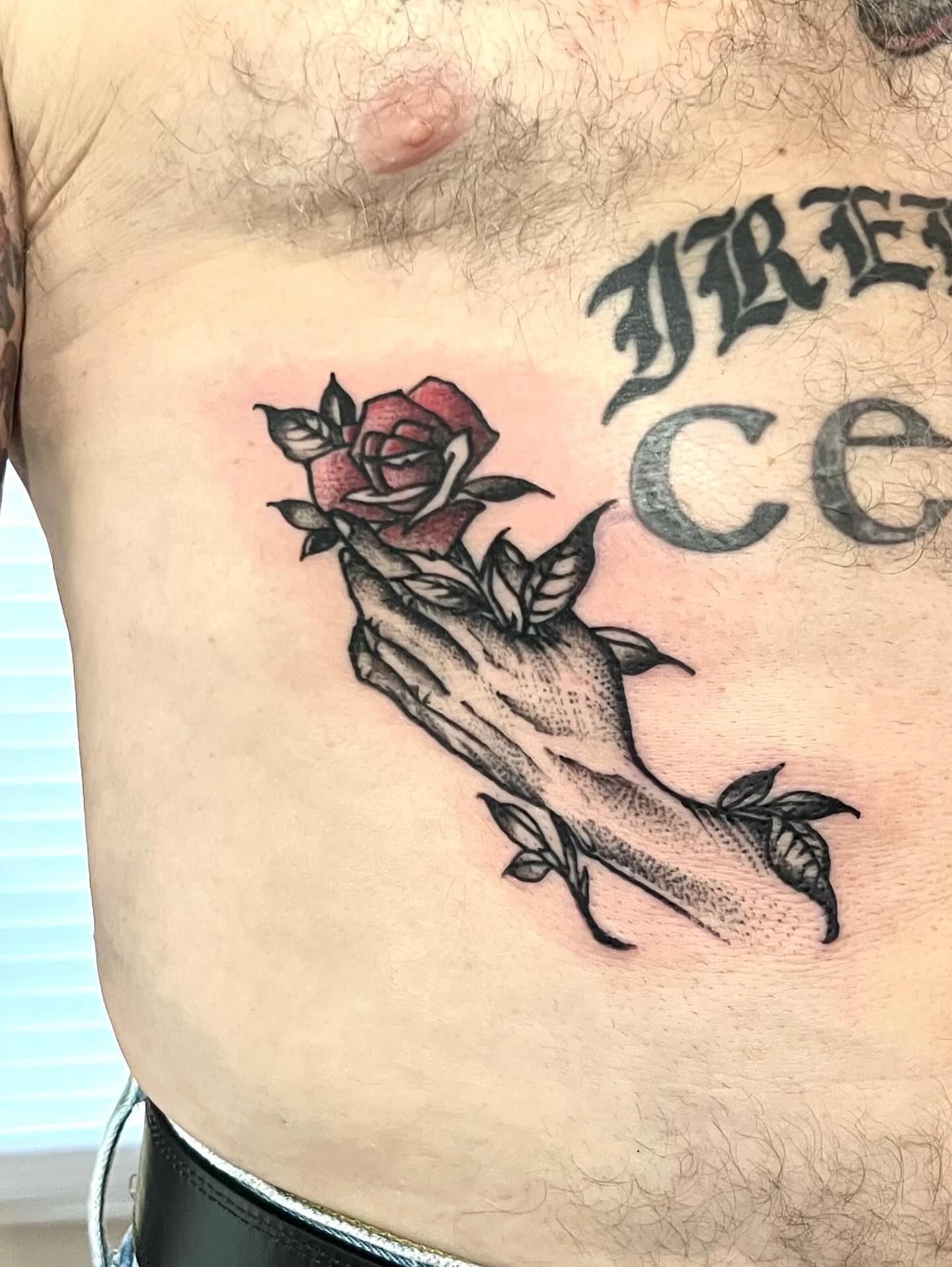 Tattoo by @woodrowtattoo — black_and_grey