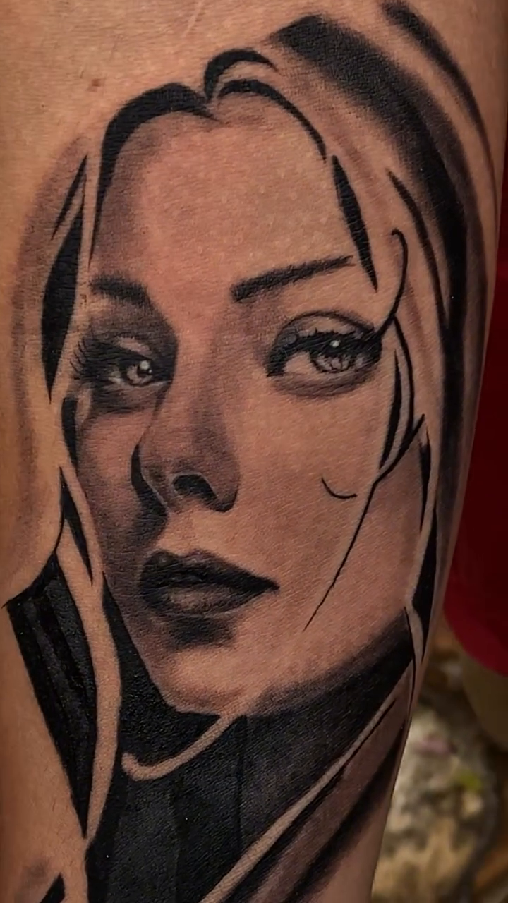 Tattoo by @sebastrussy — black_and_grey, realism
