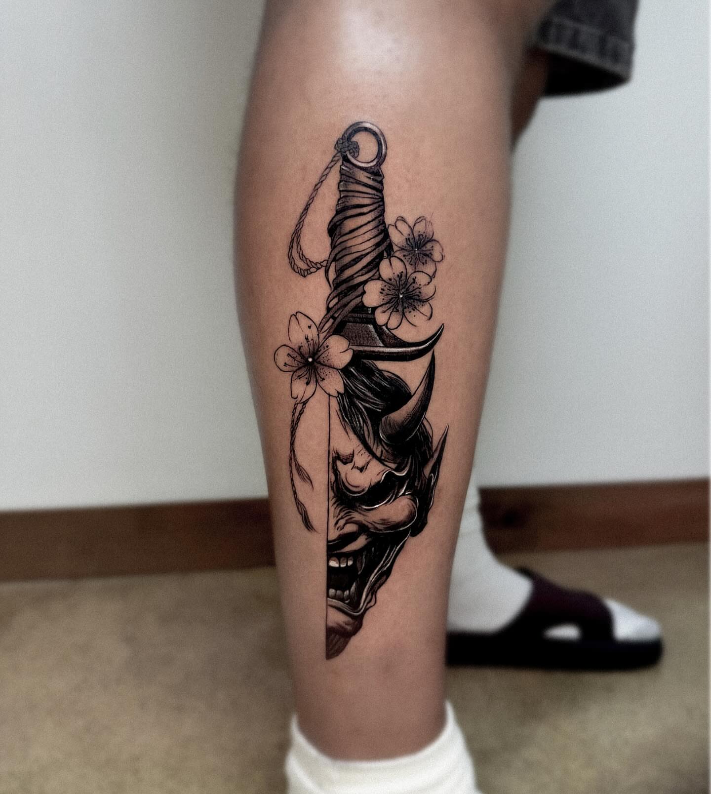 Tattoo by @swani_tattoo — black_and_grey