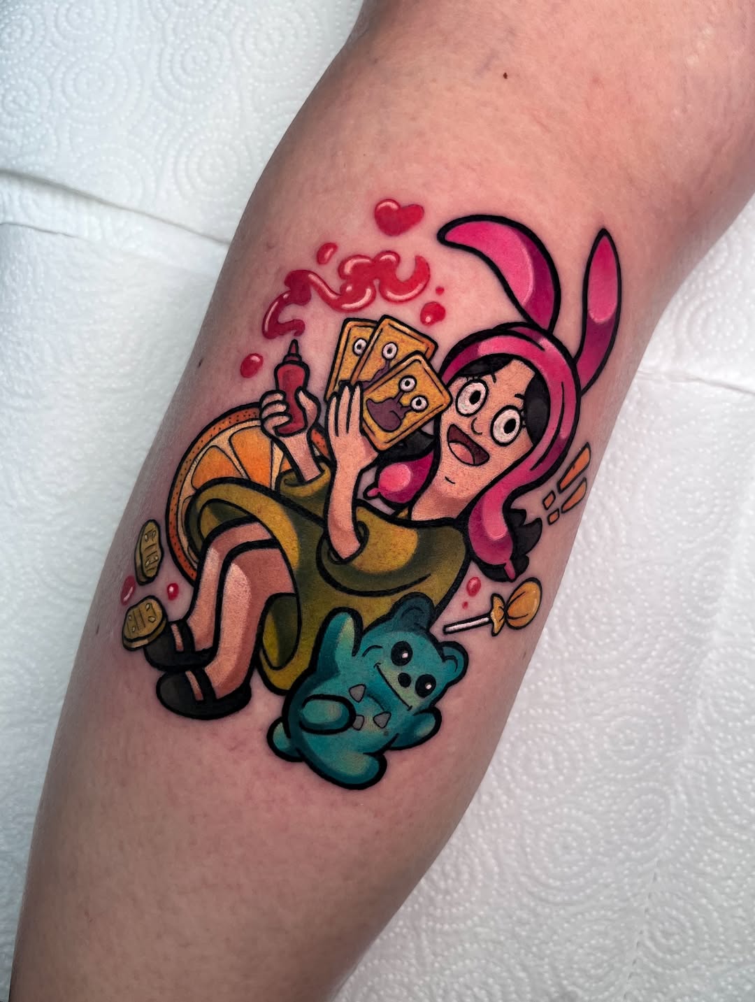 Tattoo by @beccalynntattoo — new_school, anime