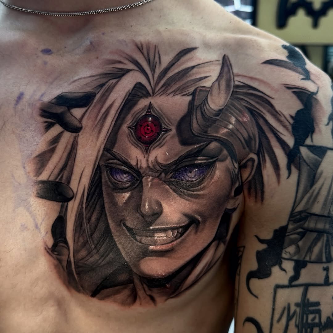 Tattoo by @billybadazz95 — anime, realism