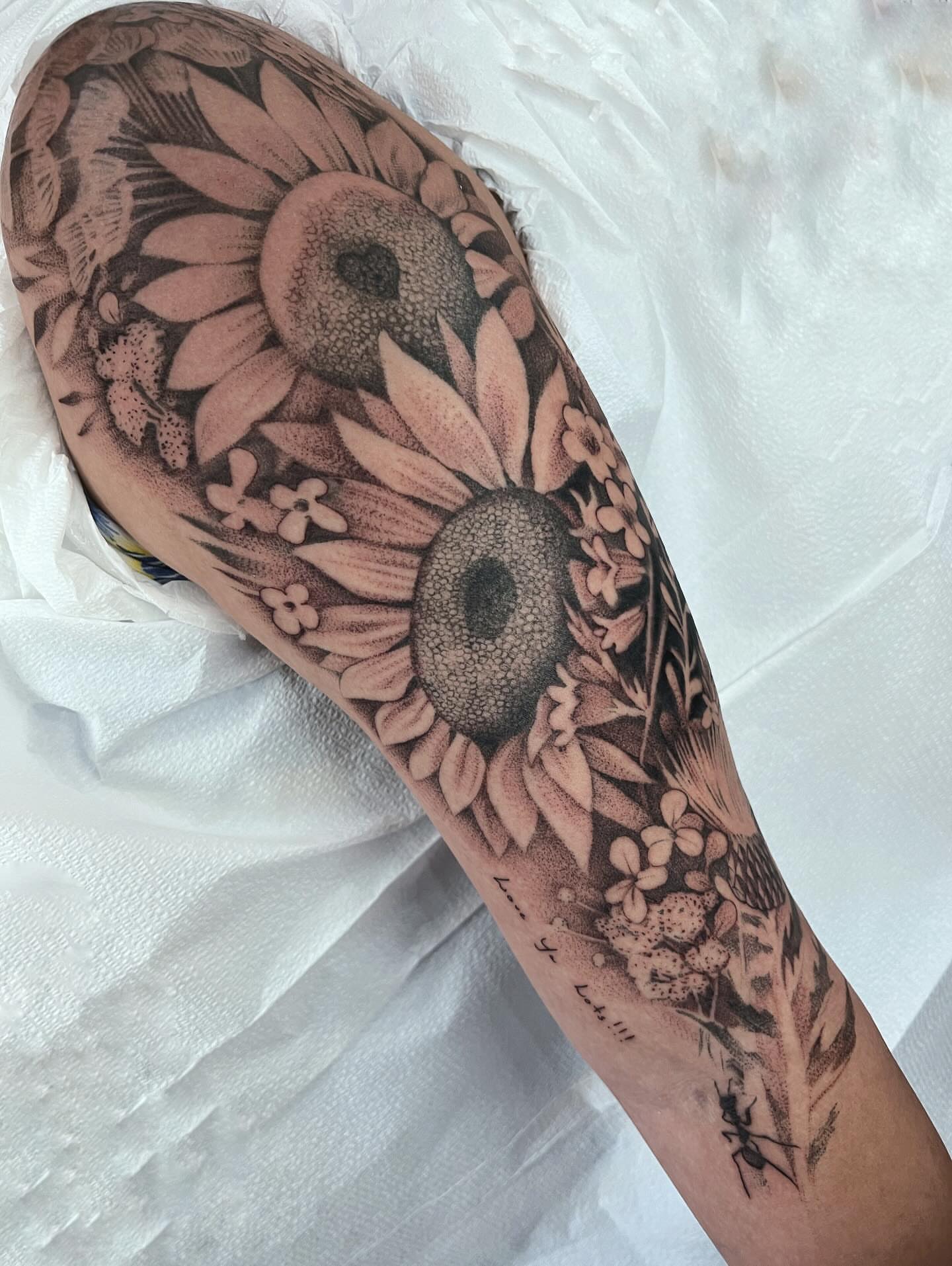 Tattoo by @annawolfftattoos — dotwork, realism