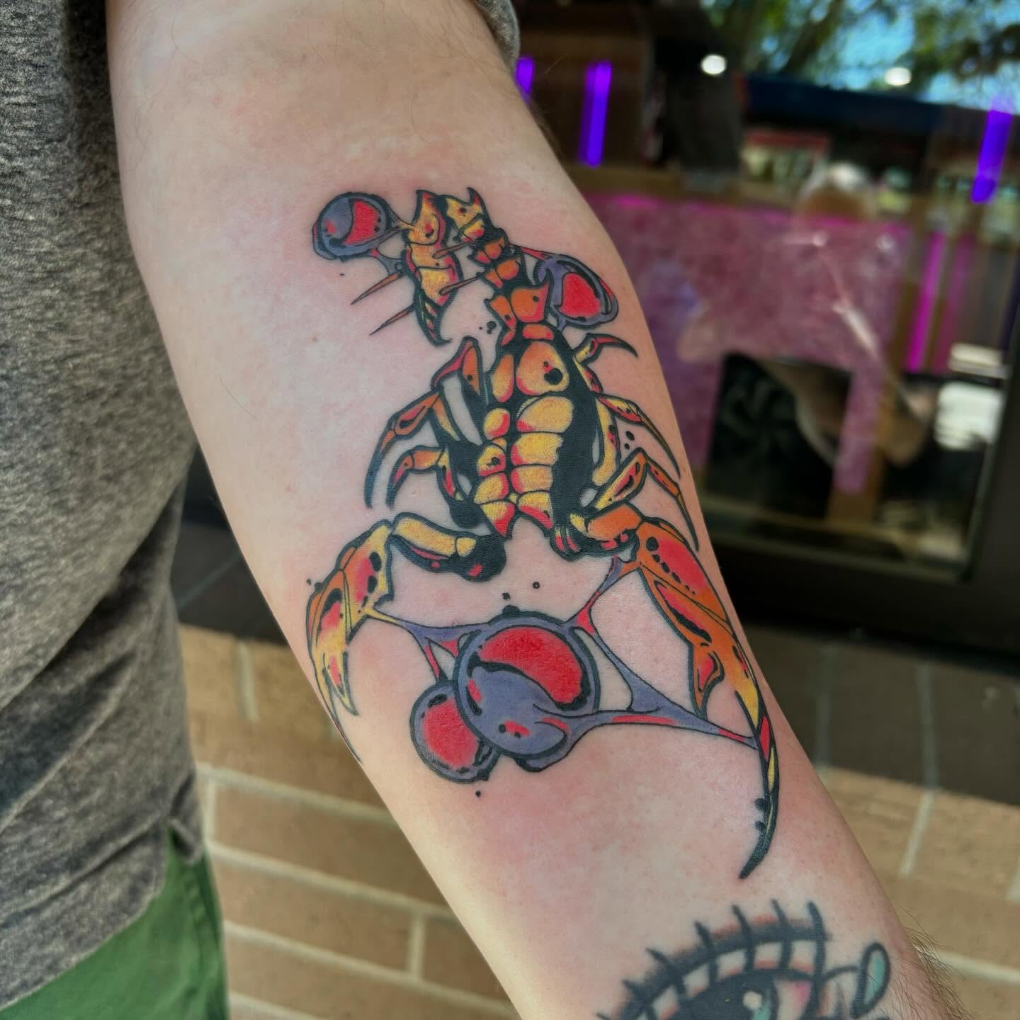 Robot geometric tattoo on the forearm by Ghost Ham Tattoos