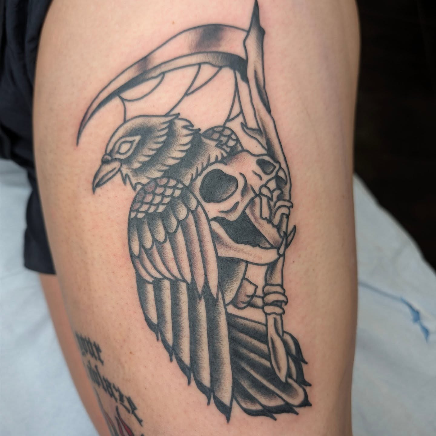 Tattoo by @kronetattoos — american_traditional, black_and_grey