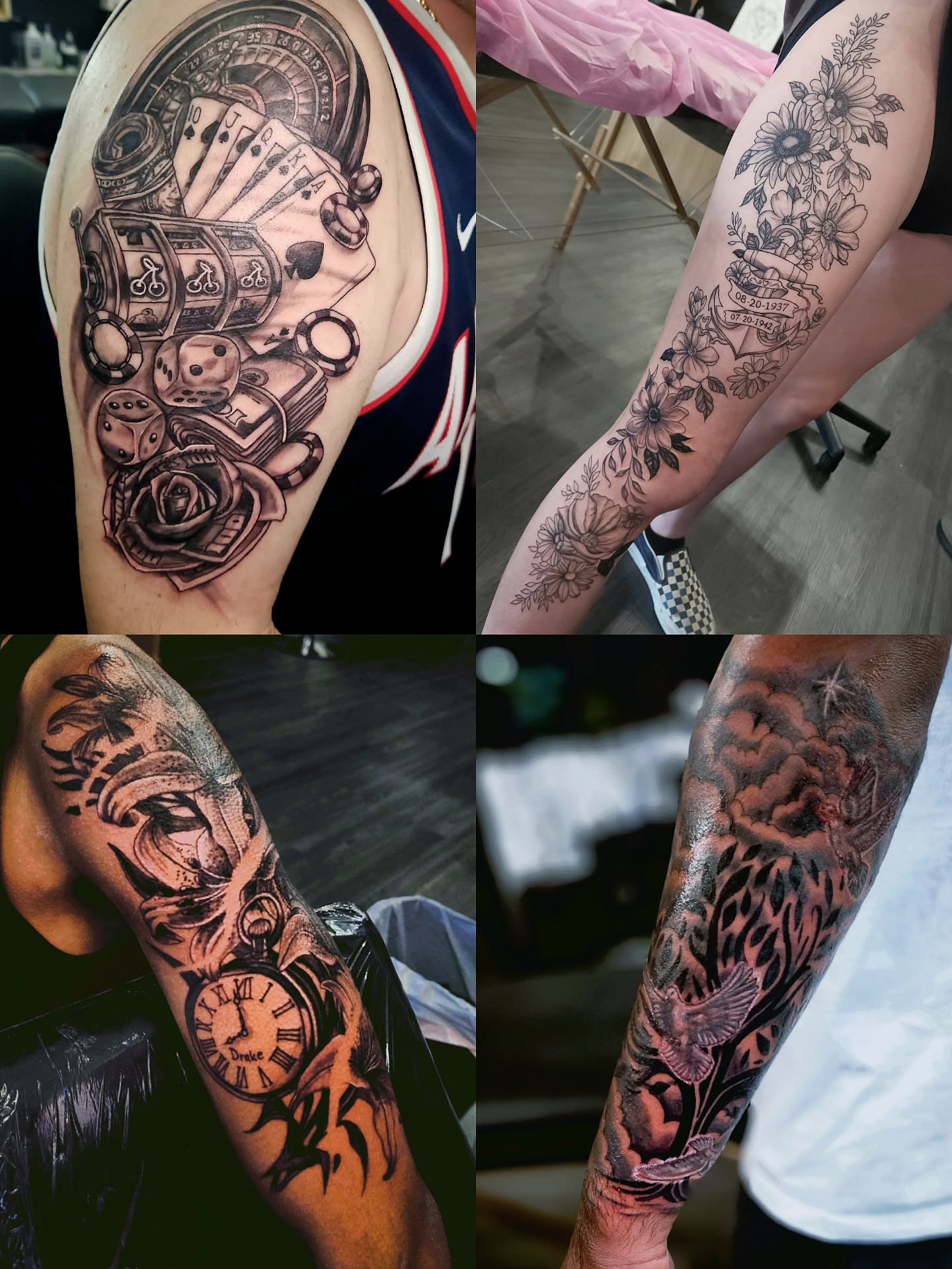 Clock and roses realism tattoo on the forearm by Angie Griffith 🥰, Glendale, Arizona