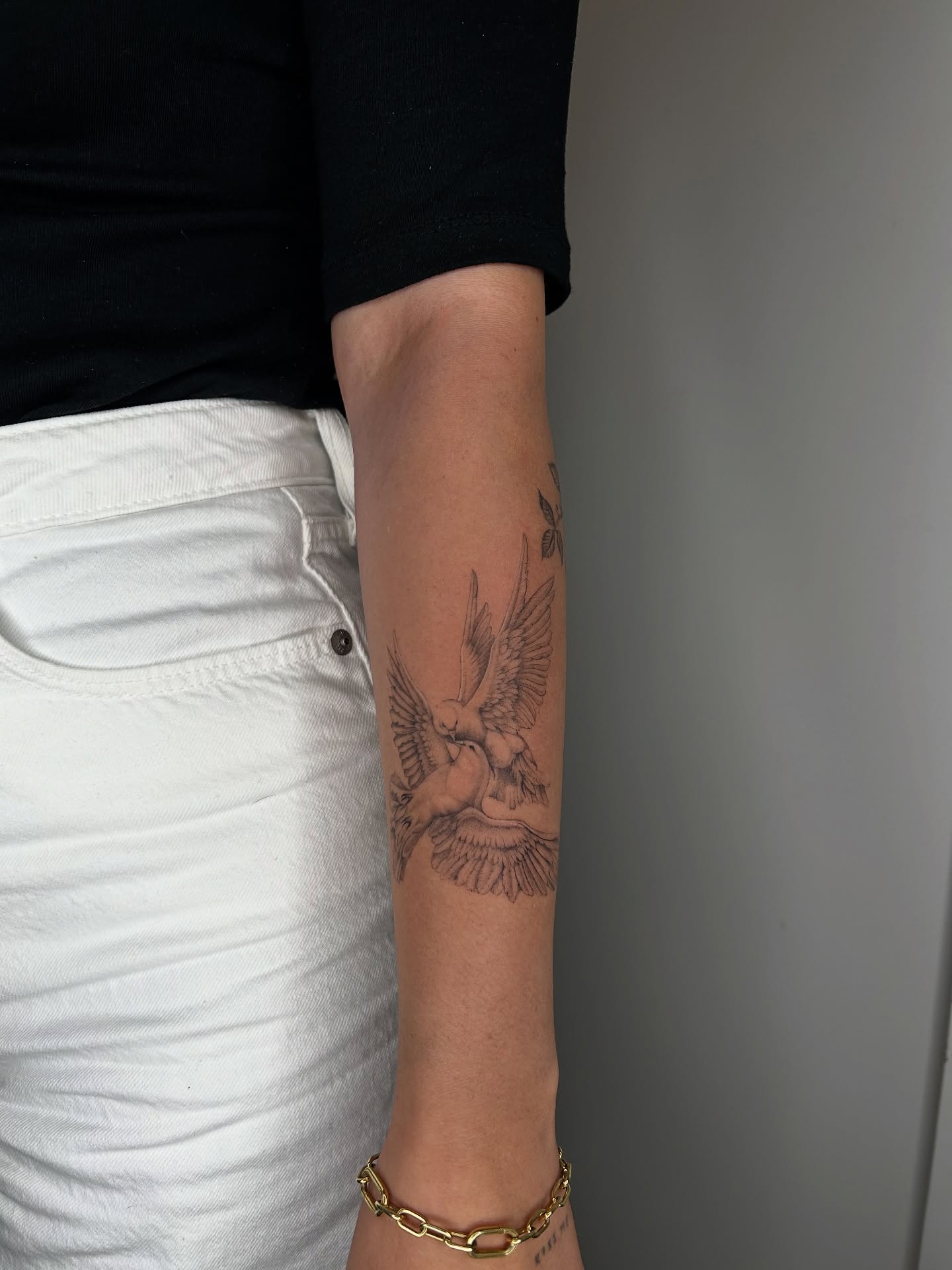 Angel black and grey tattoo on the forearm by ✭ Elisa ✭
