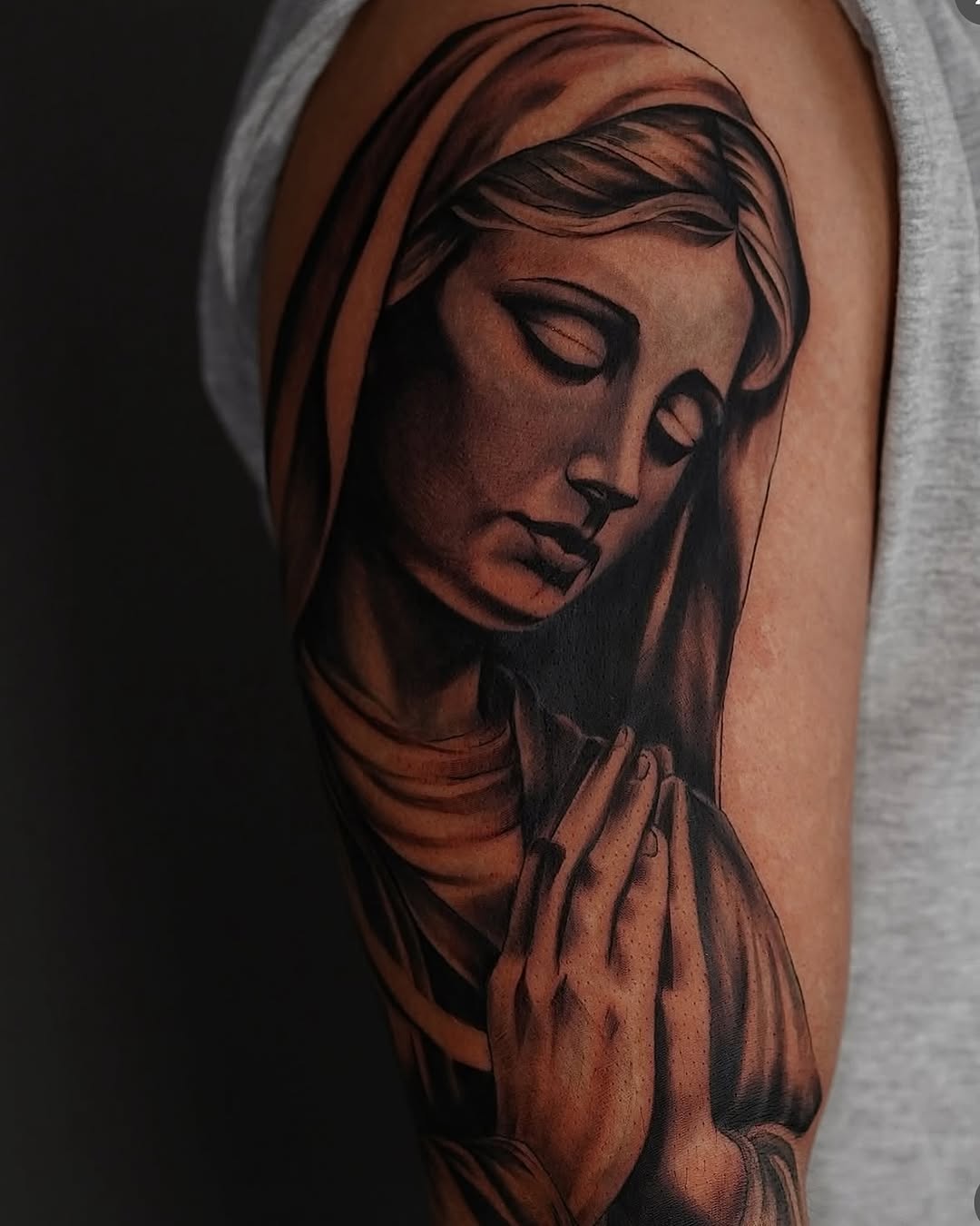 Tattoo by @bigheadtattoo — realism, black_and_grey