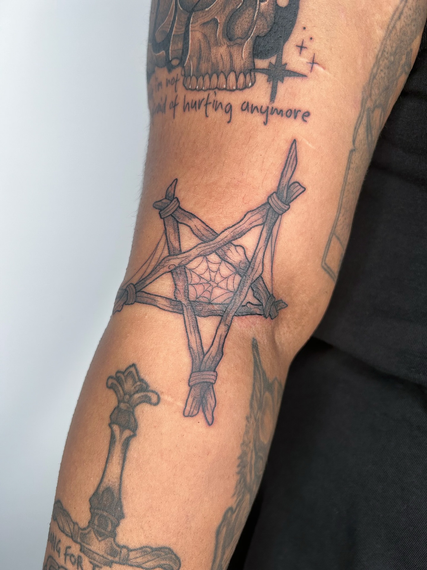 Tattoo by @poppyoliviatattoo — black_and_grey